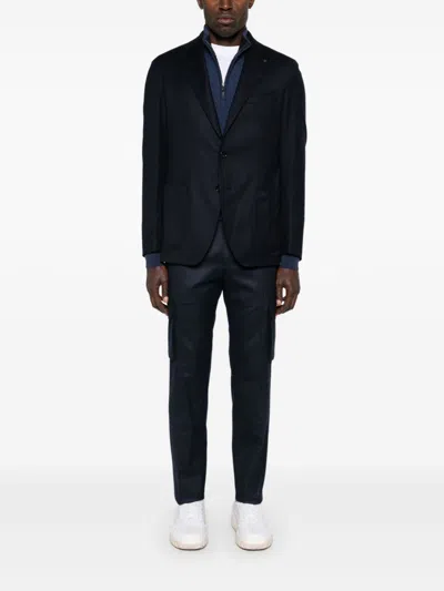 Corneliani Mock-neck Sweater In Blue