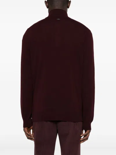 Shop Corneliani Mock-neck Sweater In Red