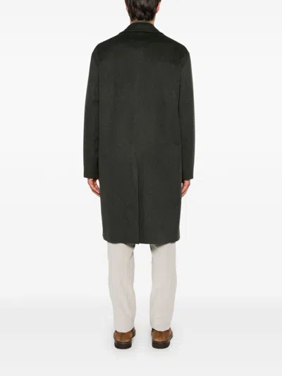 Shop Lardini Virgin Wool Coat In Green