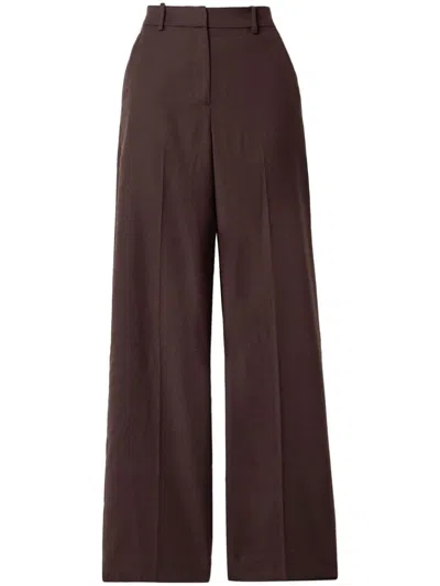 Simkhai Tavar Wool Wide-leg Pants In Brown