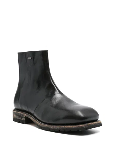 Our Legacy Engine Boot Ankle Boots In Black Leather In Black