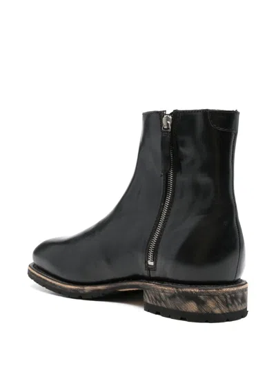 Our Legacy Engine Boot Ankle Boots In Black Leather In Black