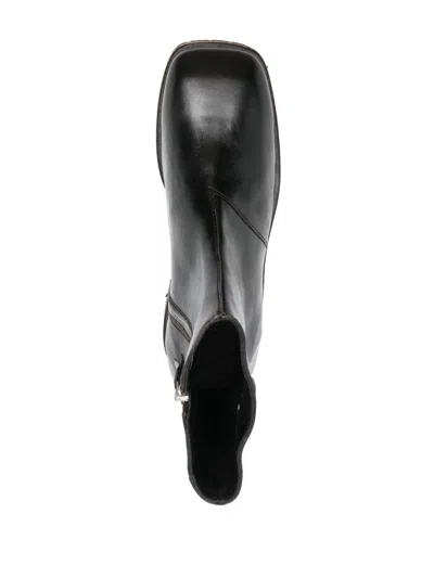 Our Legacy Engine Boot Ankle Boots In Black Leather In Black