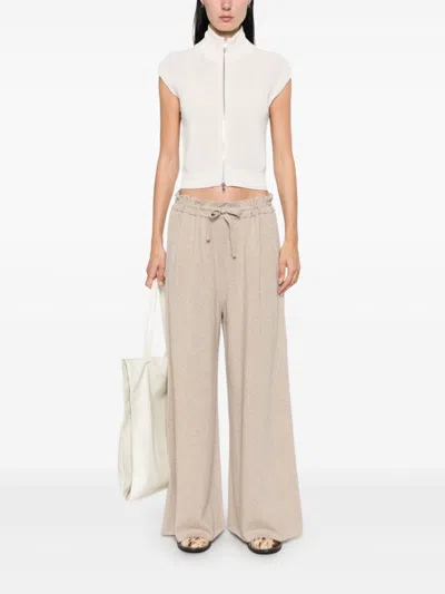 Jil Sander Cashmere Trousers In Neutrals
