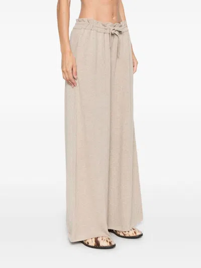 Jil Sander Cashmere Trousers In Neutrals