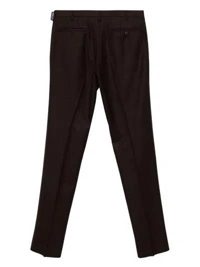 Rota Checked Trousers In Brown