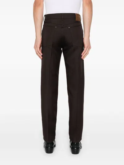 Tom Ford Twill Trousers In Brown