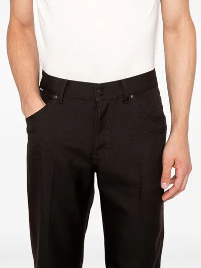 Tom Ford Twill Trousers In Brown