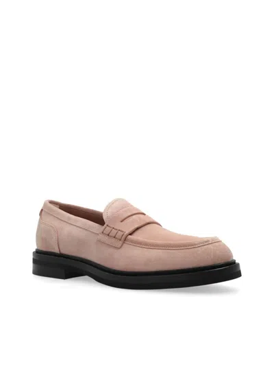 Dolce & Gabbana Suede Penny Loafers In Pink