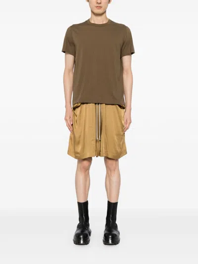 Rick Owens Short Level T-shirt In Brown