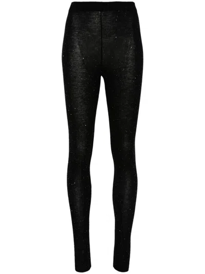Fabiana Filippi Sequin-embellished Leggings In Black
