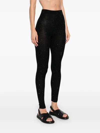 Fabiana Filippi Sequin-embellished Leggings In Black