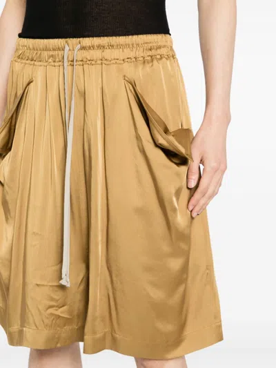 Rick Owens Lido Boxers Shorts In Gold