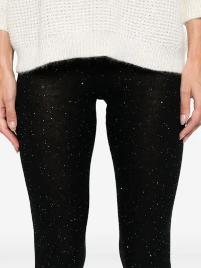 Fabiana Filippi Sequin-embellished Leggings In Black
