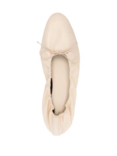 The Row Woman Ballet Flats Cream Size 6 Leather In White