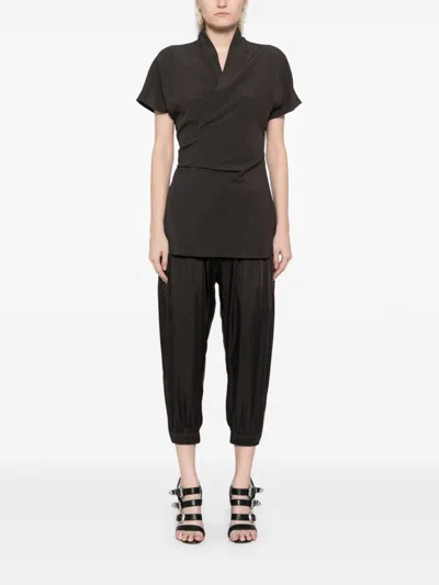 RICK OWENS CROPPED TRACK PANTS 