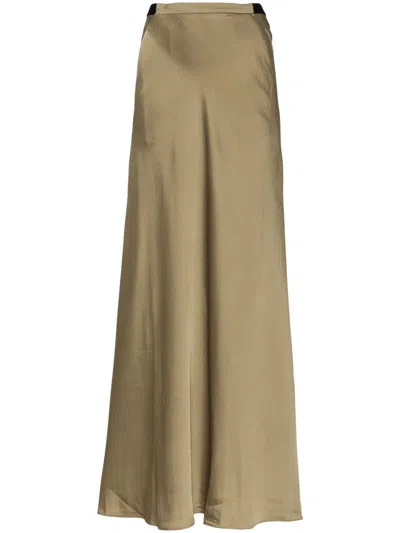 Shop Christopher Esber Front Pocket Bias Maxi Skirt In Neutrals