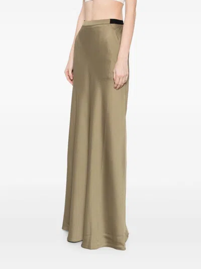 Shop Christopher Esber Front Pocket Bias Maxi Skirt In Neutrals