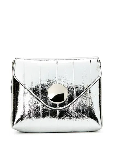 Shop Khaite Bobbi Shoulder Bag In Silver