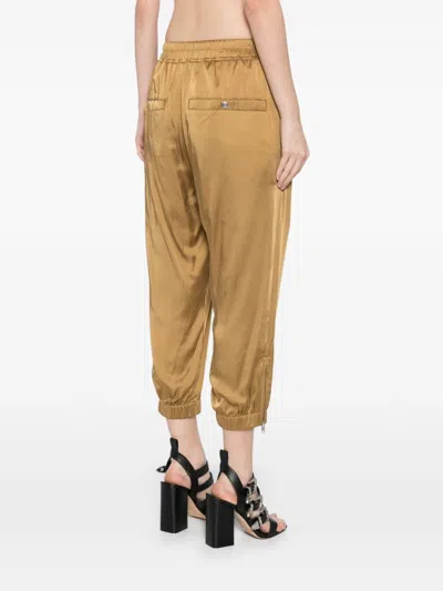 Rick Owens Charmeuse Track Pants In Gold