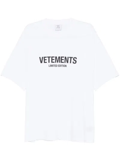 Shop Vetements Limited Edition T-shirt In White