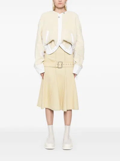 Miharayasuhiro Long-sleeve Cropped Jacket In White
