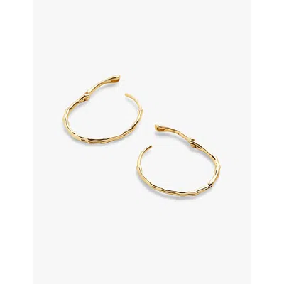 Monica Vinader Womens Yellow Gold Siren 14ct Yellow-gold Medium Hoop Earrings In Yellow Gold