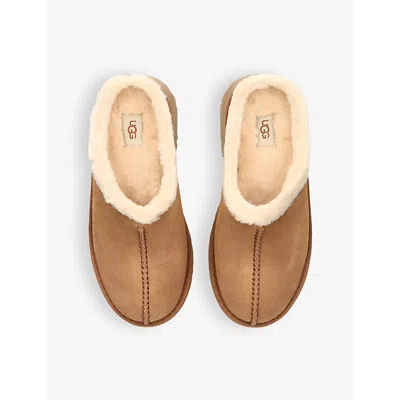 Ugg Woman New Heights Cozy Clog Shoes In Tan