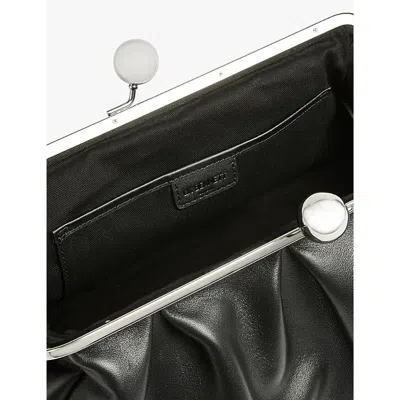Lk Bennett Womens Bla-black Lana Leather Clutch Bag In Bla-black
