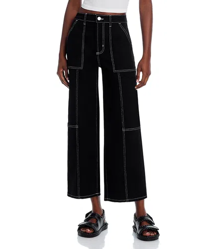 Shop Rails Getty Utility High Rise Wide Leg Crop Jeans In Orca