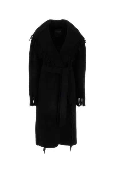 Shop Balenciaga Coats In Black