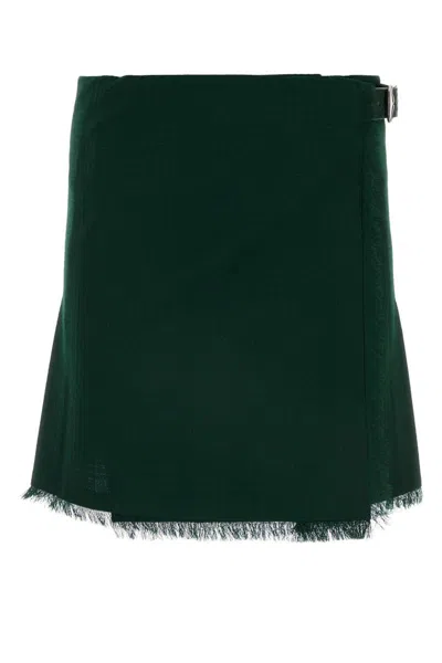 Shop Burberry Skirts In Green