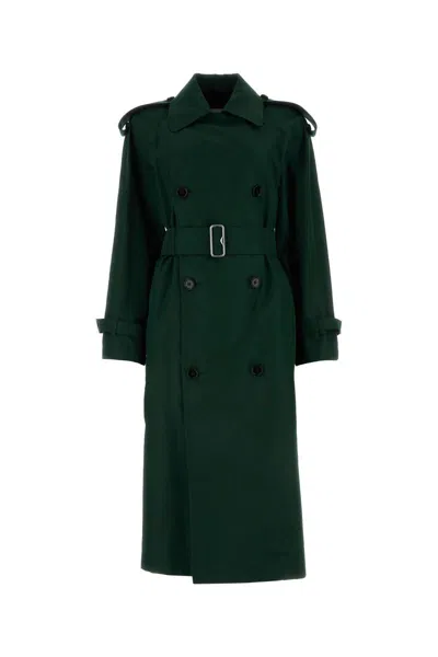 Shop Burberry Trench In Green