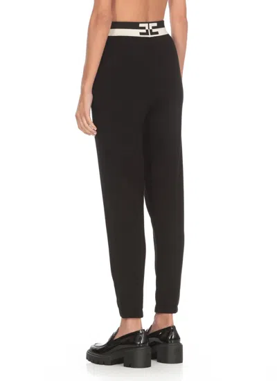 Shop Elisabetta Franchi Trousers Black