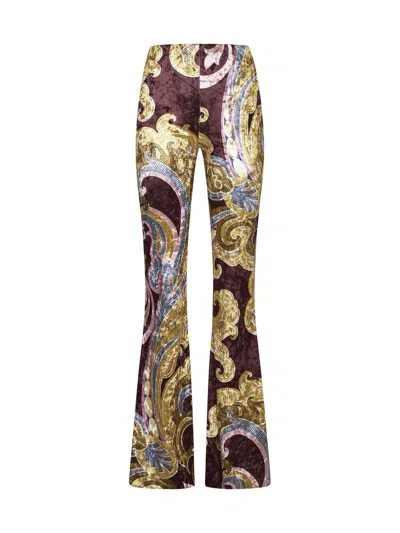 Shop Etro Trousers In Stampa F.do Moro