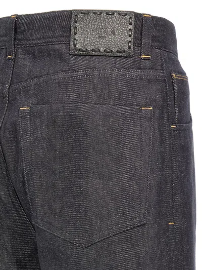 Fendi Denim Jeans In Blue