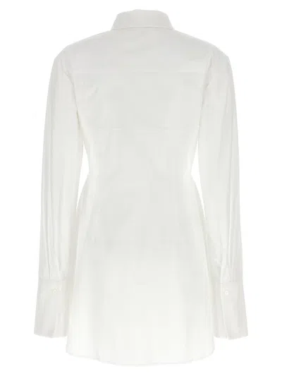 Nensi Dojaka Cotton Corseted Longline Shirt In White