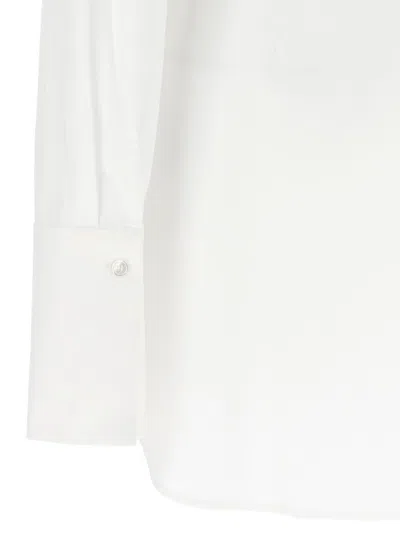 Nensi Dojaka Cotton Corseted Longline Shirt In White
