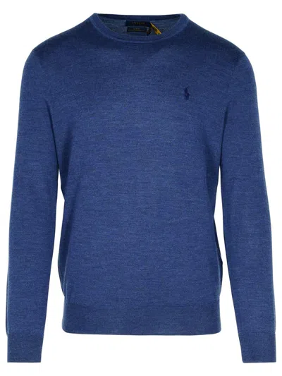 Shop Polo Ralph Lauren Navy Wool Sweater