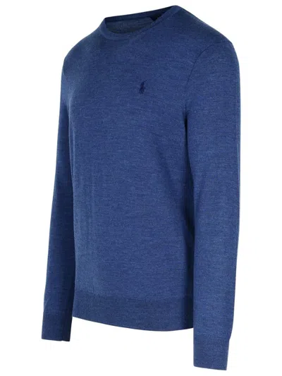 Shop Polo Ralph Lauren Navy Wool Sweater