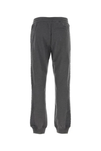 Versace Barocco-motif Tapered Track Pants In Gray