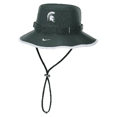 Nike Michigan State Spartans On-field Apex Boonie  Unisex Dri-fit College Bucket Hat In Green
