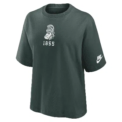 NIKE MICHIGAN STATE SPARTANS LEGACY ESTABLISHED BOXY  WOMEN'S COLLEGE T-SHIRT 1015610046