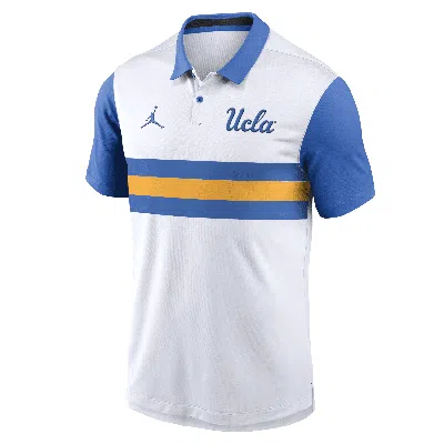 Jordan Men's Ucla Bruins Primetime Campus Vapor  Dri-fit College Polo In White