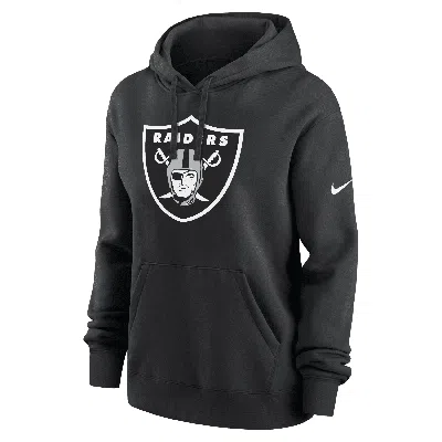 Nike Women's Black Las Vegas Raiders Club Fleece Pullover Hoodie In Black