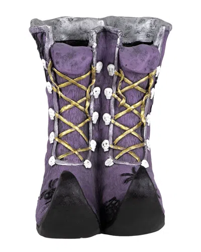 Northlight 15in Witch's Boots Ceramic Halloween Decoration In Purple