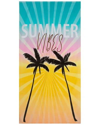 Moda At Home Set Of 2 Summer Vibes Velour Beach Towels