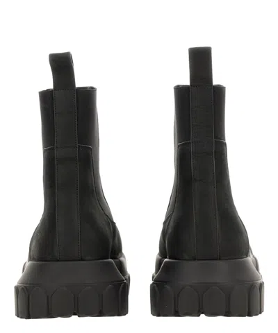 Rick Owens Leather Boot In Black