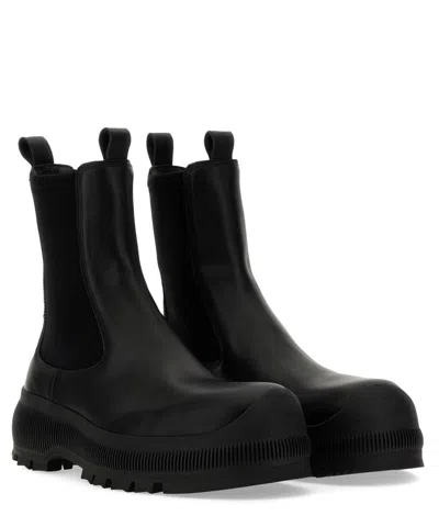 Jil Sander Men's Classic Chelsea Boot In Black