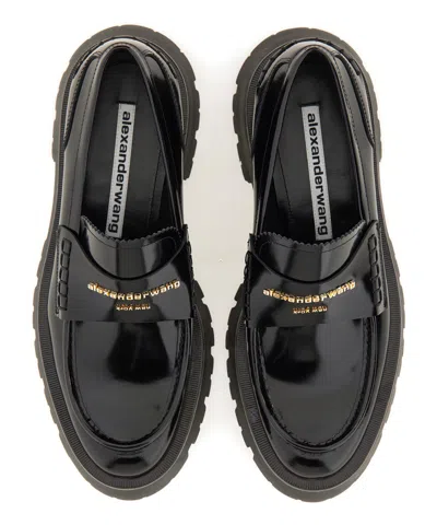 Alexander Wang Carter Logo Leather Loafer In Black